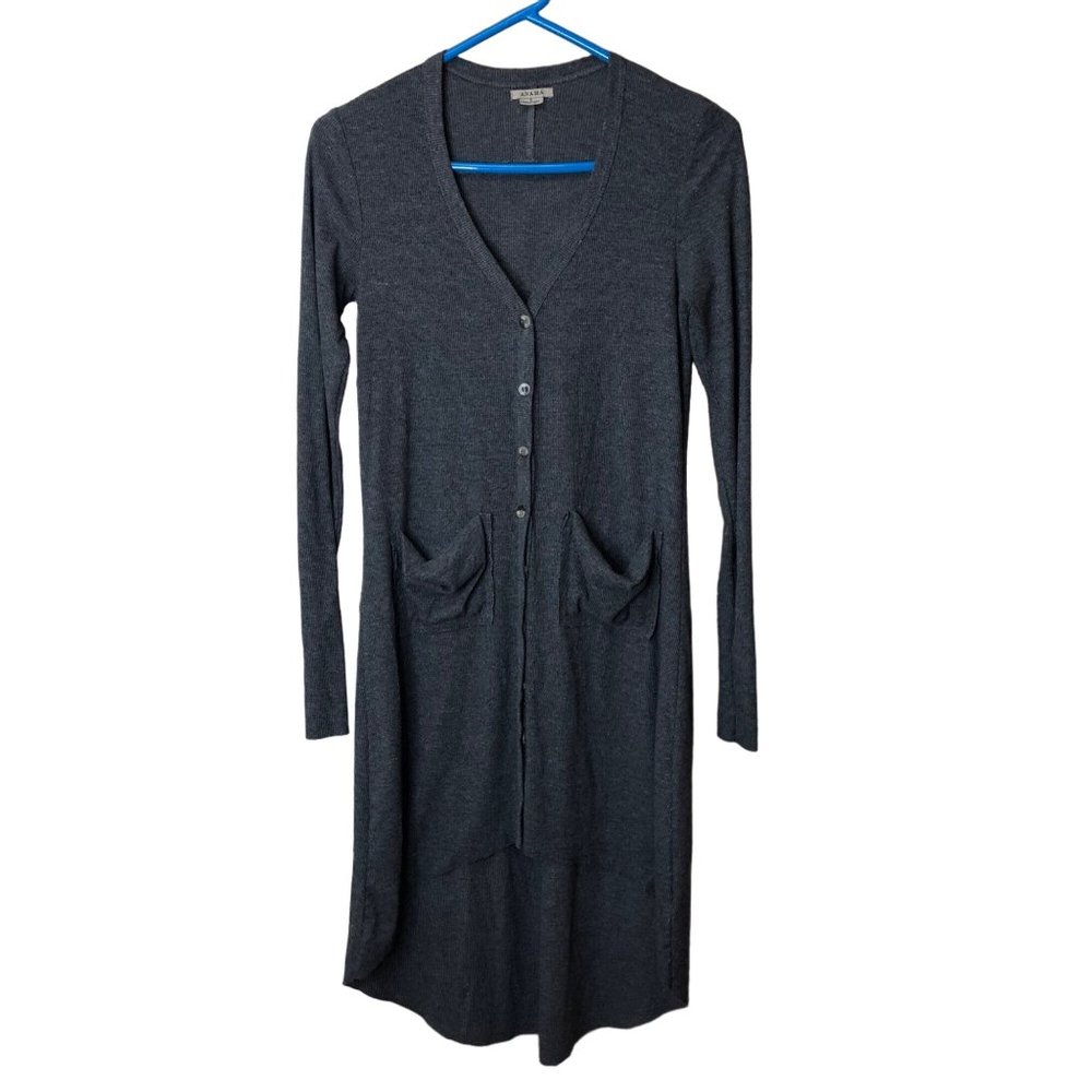 Anama Anthropologie Woman's Cardigan Sweater Size Small Buttons Pockets Hi Low